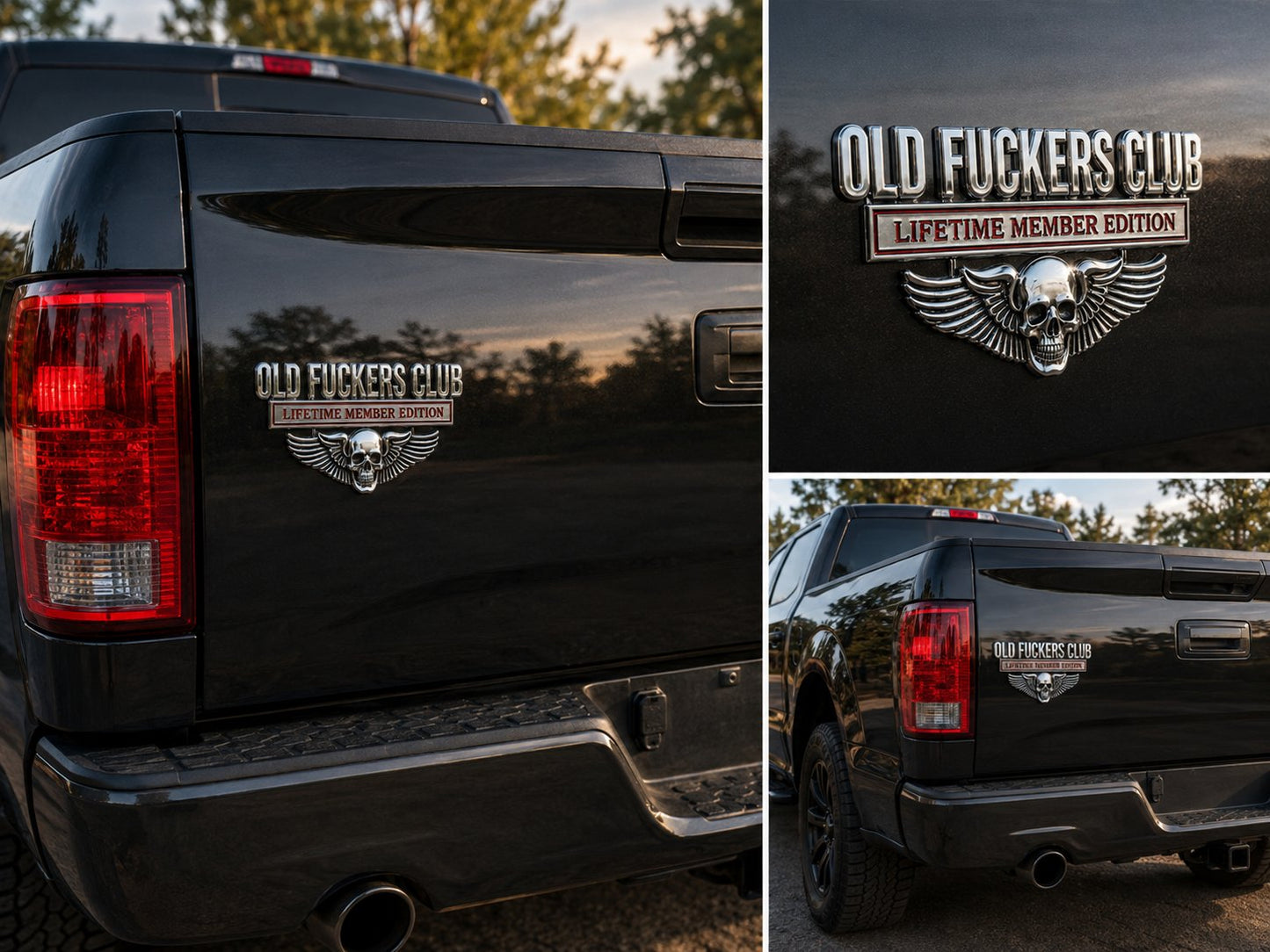 OLD F*CKERS CLUB Metal Car Emblem