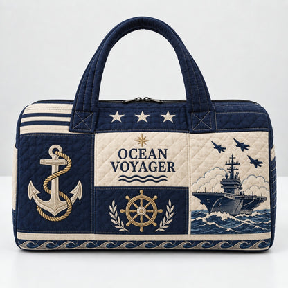 100% Handmade US Military Heritage Quilted Duffel Bag