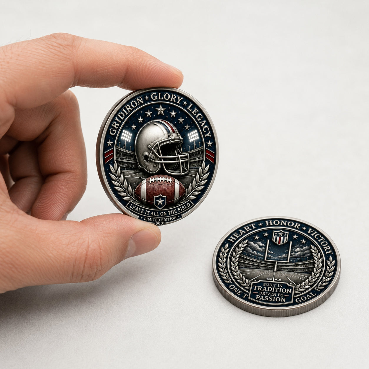 American football commemorative coin image 3