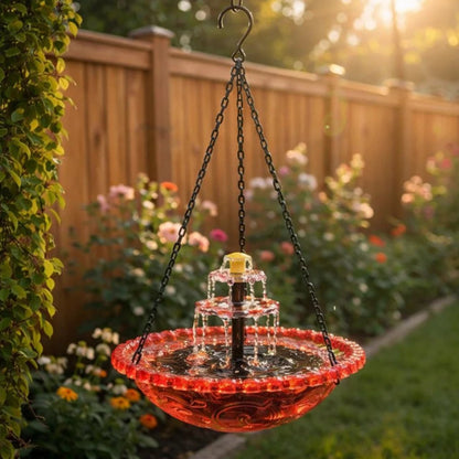 🌸Spring Promotion--Solar Powered Hanging Bird Bath Fountain