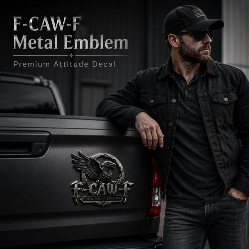 🦅 F-CAW-F "Midnight Edition" Metal Emblem - Premium Attitude Decal