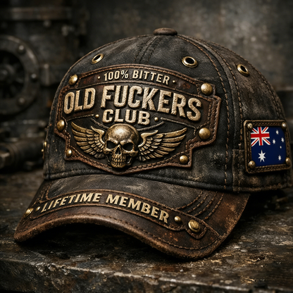 🏆Flash Sale 60% OFF  - ❤️Old Fuckers Club-Handmade Vintage Baseball Cap🎁-BUY 3 FREE SHIPPING