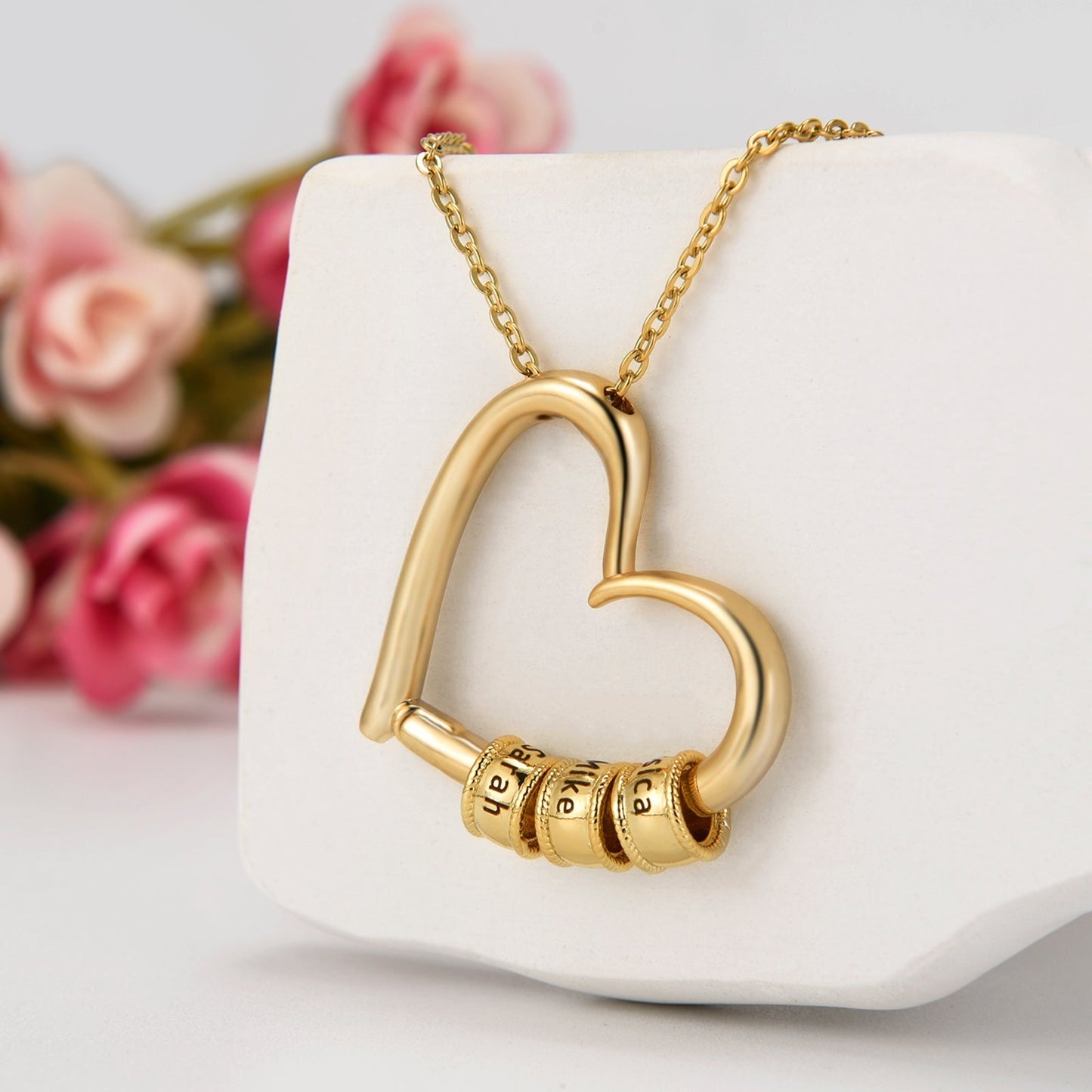 The Heart of Our Family - Personalized Beads Necklace