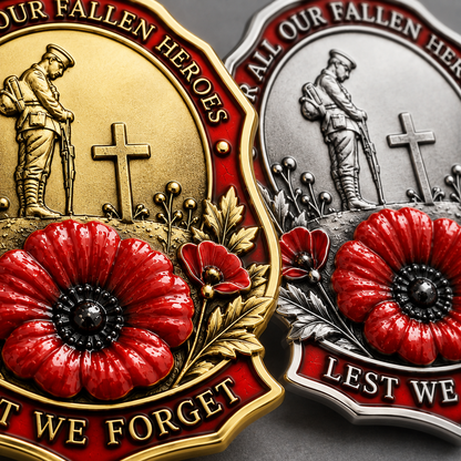 TopSpire® Limited Edition Red Poppy Remembrance Brooch – For All Our Fallen Heroes