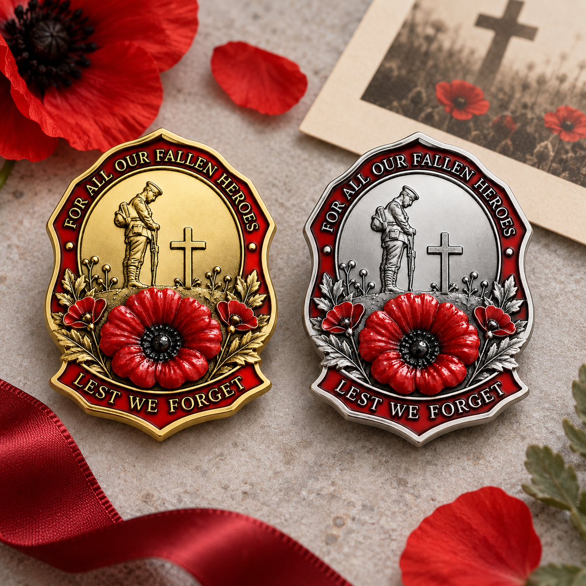 TopSpire® Limited Edition Red Poppy Remembrance Brooch – For All Our Fallen Heroes