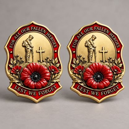 TopSpire® Limited Edition Red Poppy Remembrance Brooch – For All Our Fallen Heroes