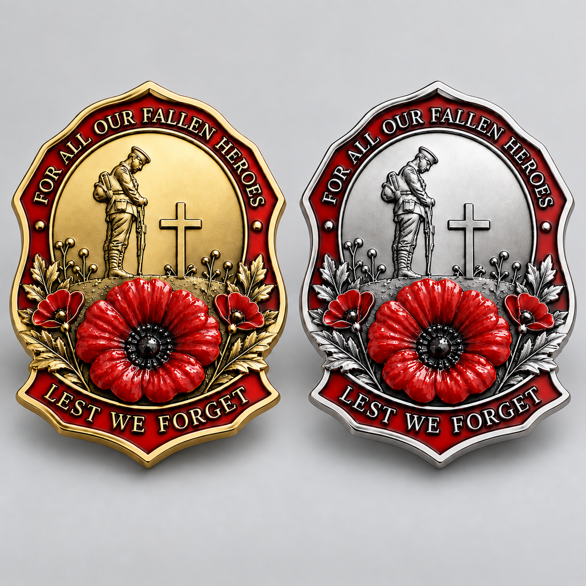 TopSpire® Limited Edition Red Poppy Remembrance Brooch – For All Our Fallen Heroes