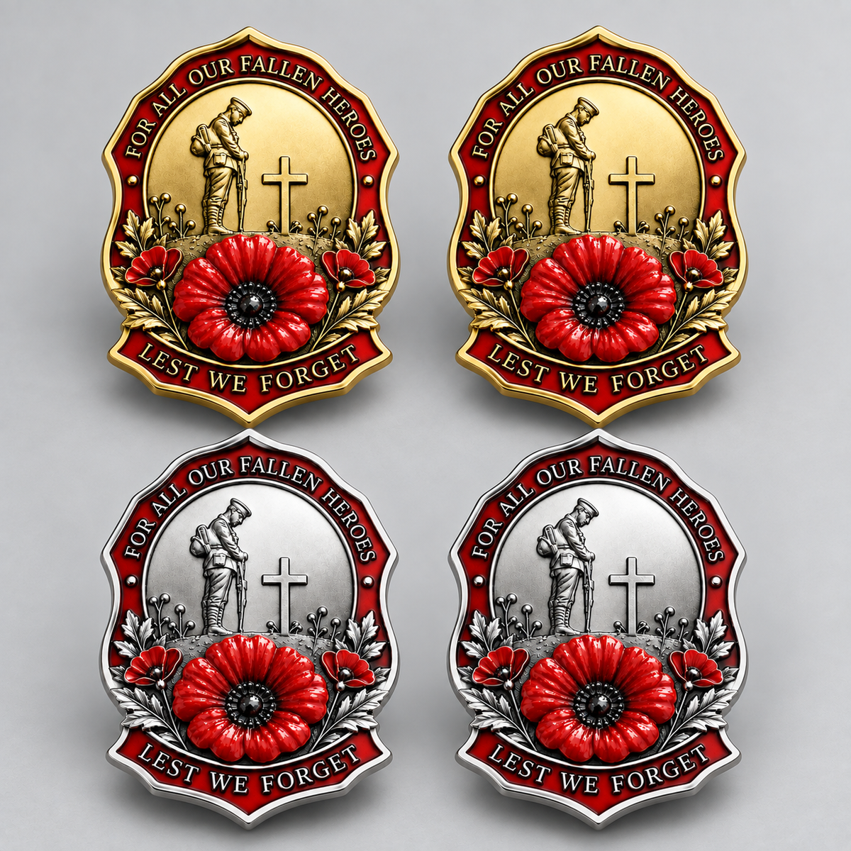 TopSpire® Limited Edition Red Poppy Remembrance Brooch – For All Our Fallen Heroes