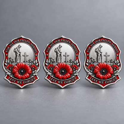 TopSpire® Limited Edition Red Poppy Remembrance Brooch – For All Our Fallen Heroes