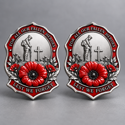TopSpire® Limited Edition Red Poppy Remembrance Brooch – For All Our Fallen Heroes