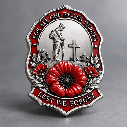 TopSpire® Limited Edition Red Poppy Remembrance Brooch – For All Our Fallen Heroes