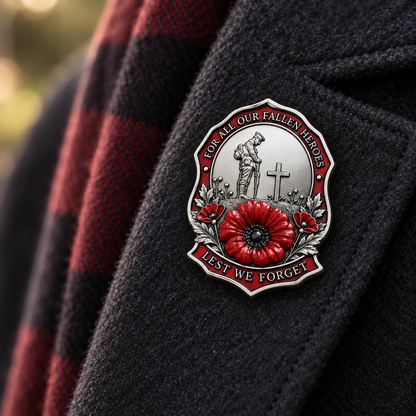 TopSpire® Limited Edition Red Poppy Remembrance Brooch – For All Our Fallen Heroes