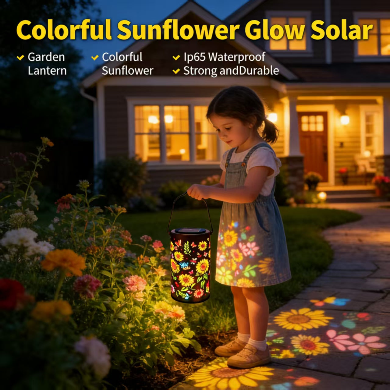 💖🎁2026 Mother's Day Gifts 49% Off-Glowing Colorful Sunflower Solar Garden Lantern