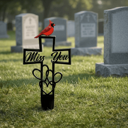 🐦LAST DAY 49% OFF -💖Metal Cemetery Memorial Plaque for Remembrance✝️