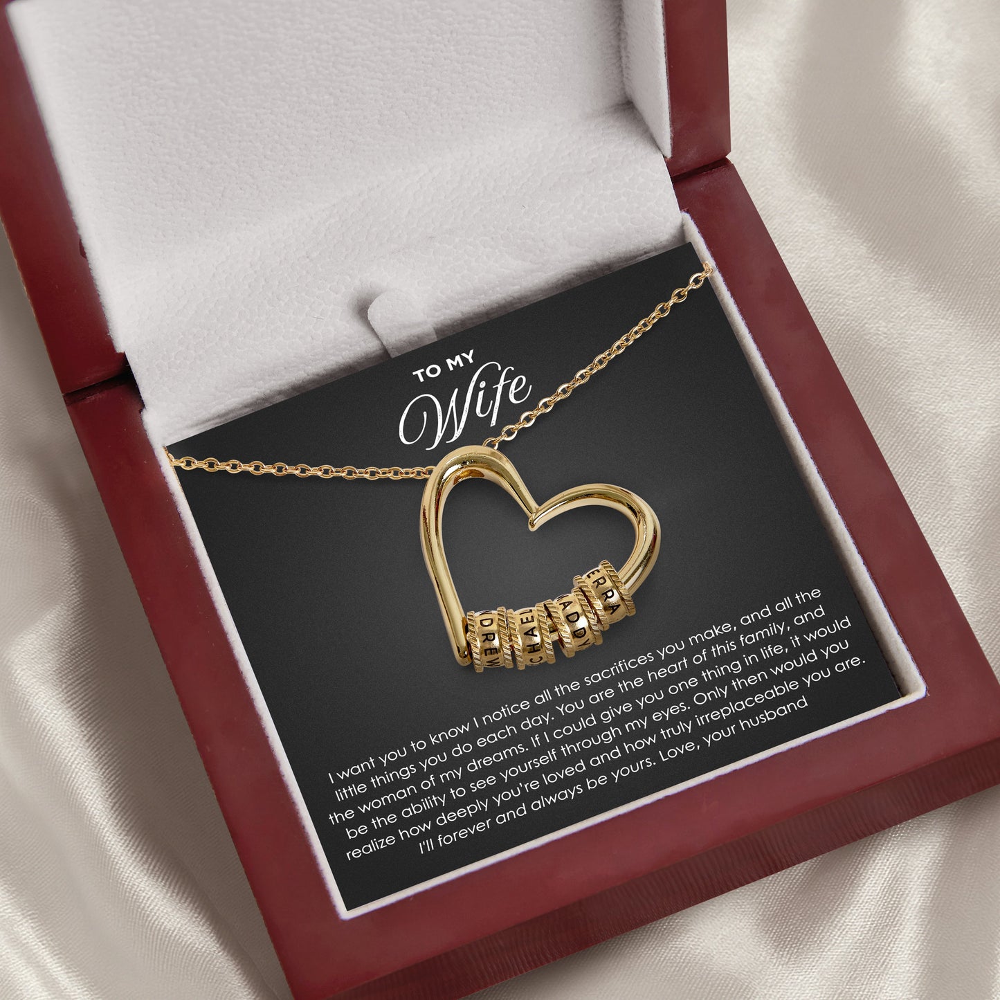 The Heart of Our Family - Personalized Beads Necklace
