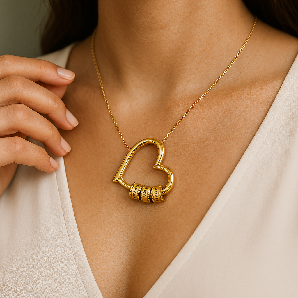The Heart of Our Family - Personalized Beads Necklace