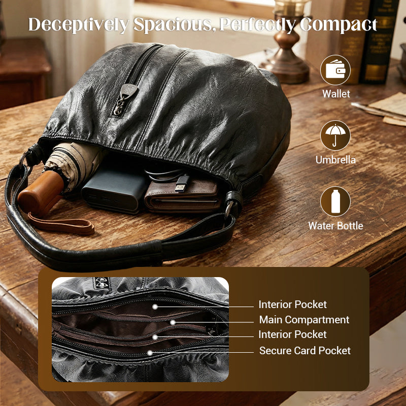 🔥Women's Retro Pleated Bucket Shoulder Bag