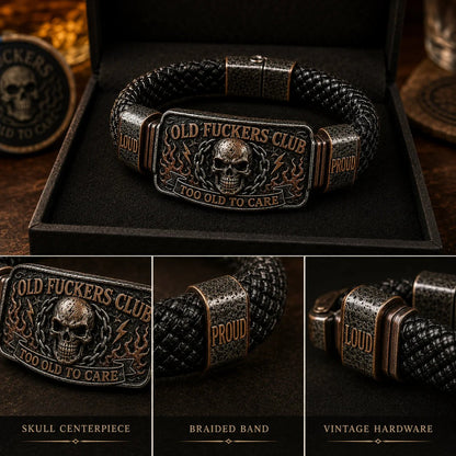 ☠️ Old Fuckers Club & Wild Freedom 🪓 | 2026 Limited Edition Vintage Bracelet - Only 17 Left