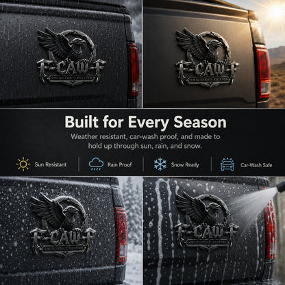 🦅 F-CAW-F "Midnight Edition" Metal Emblem - Premium Attitude Decal
