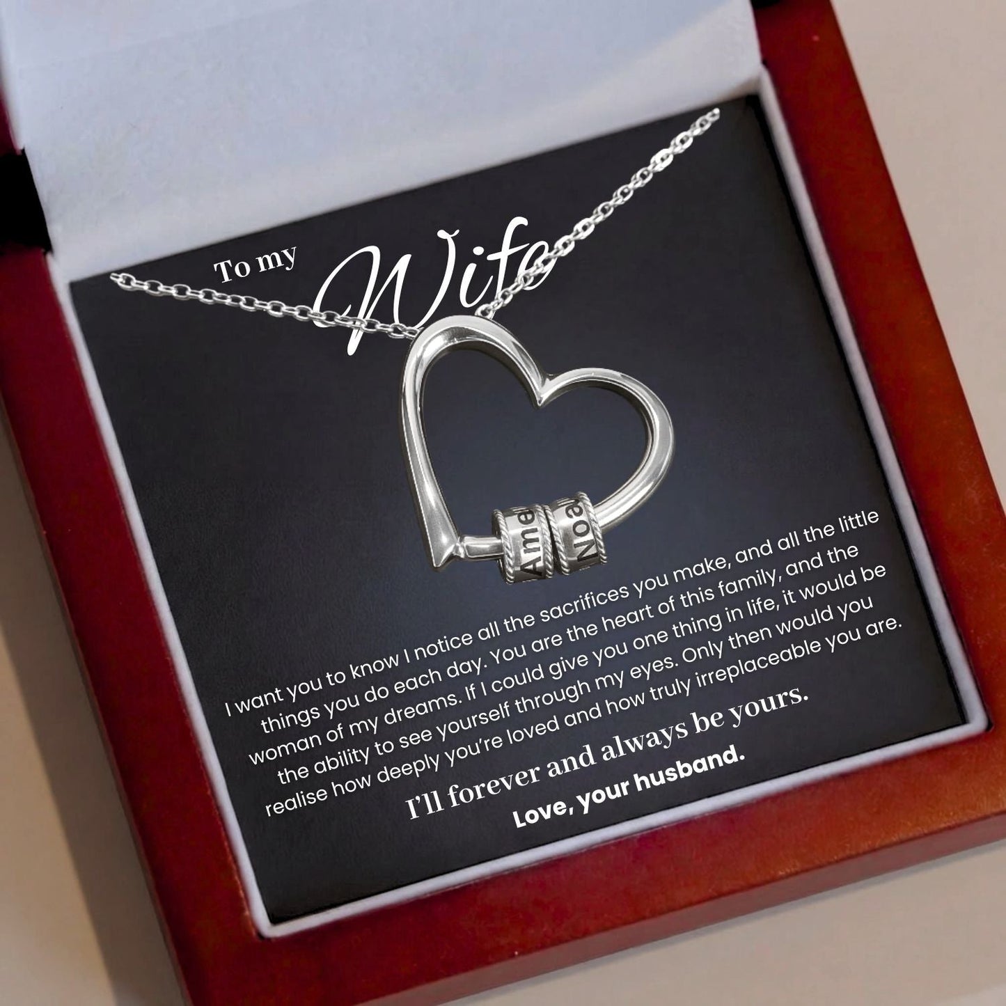 The Heart of Our Family - Personalized Beads Necklace