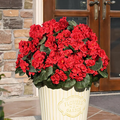 🌺8 Bundles UV Resistant Artificial Geraniums