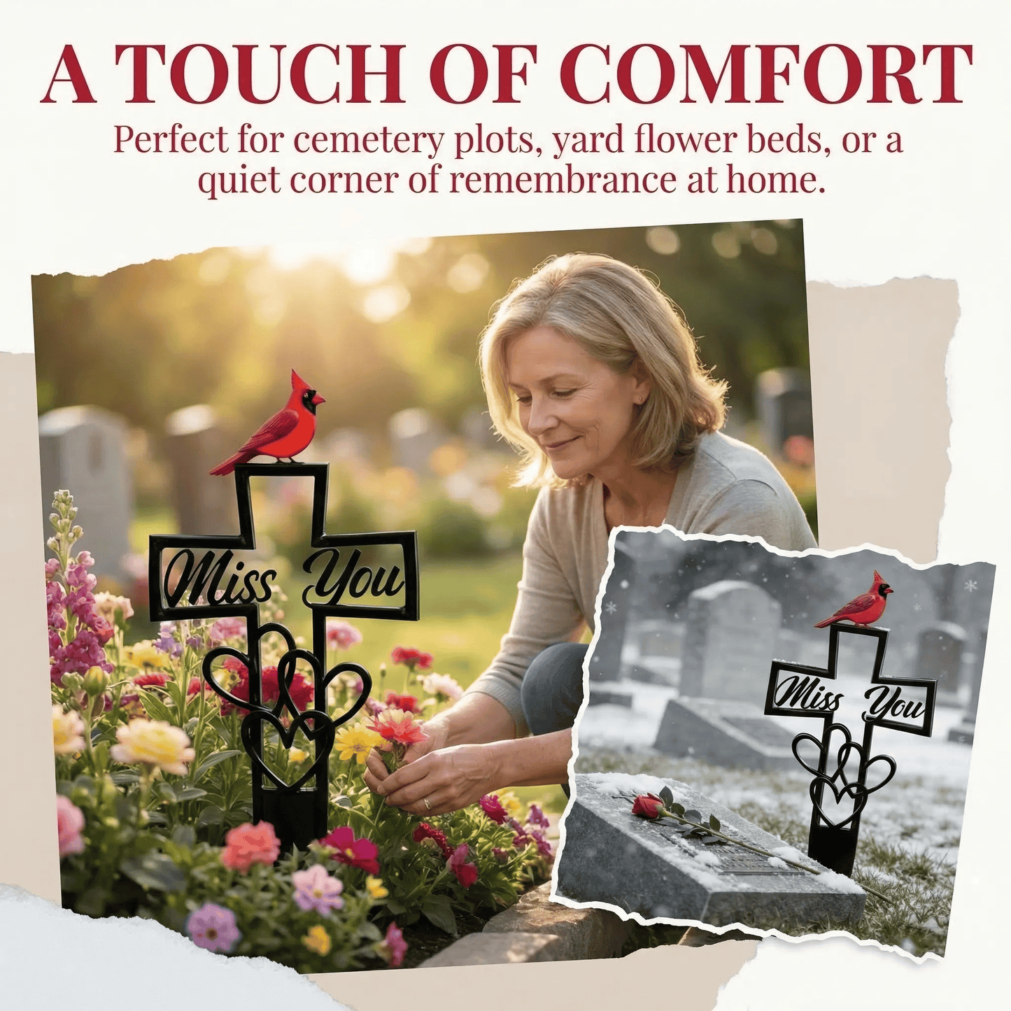 🐦LAST DAY 49% OFF -💖Metal Cemetery Memorial Plaque for Remembrance✝️
