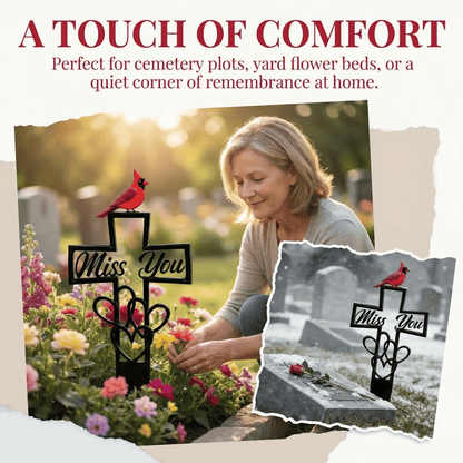 🐦LAST DAY 49% OFF -💖Metal Cemetery Memorial Plaque for Remembrance✝️