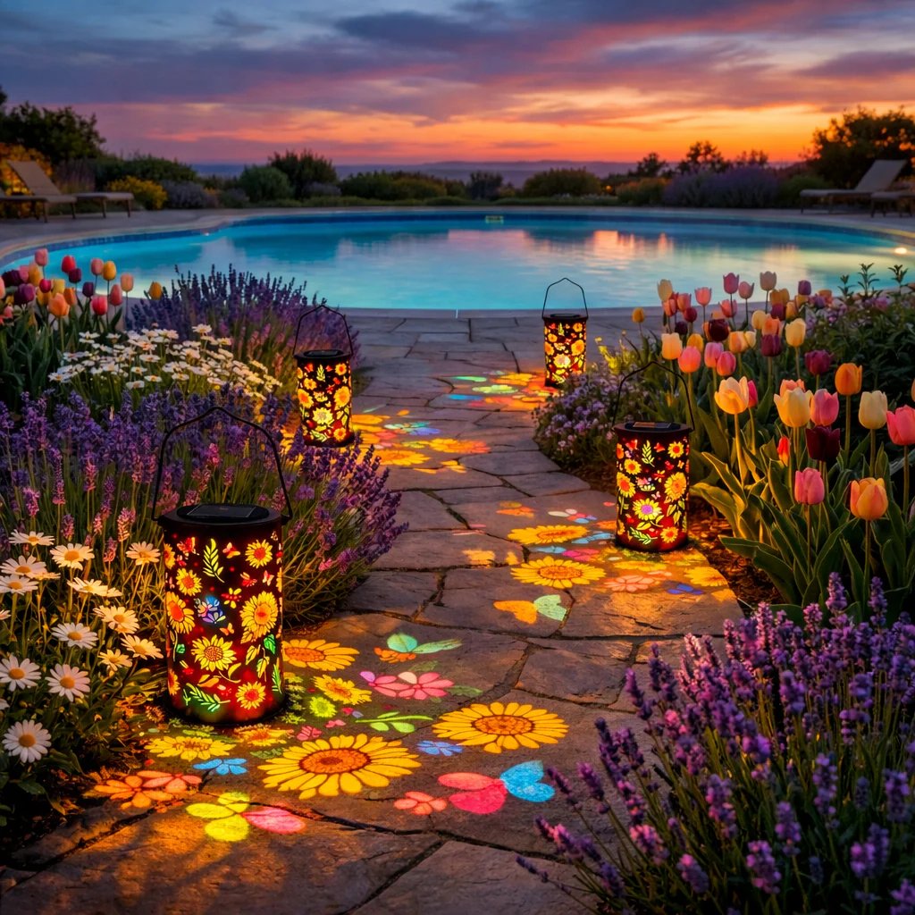 💖🎁2026 Mother's Day Gifts 49% Off-Glowing Colorful Sunflower Solar Garden Lantern