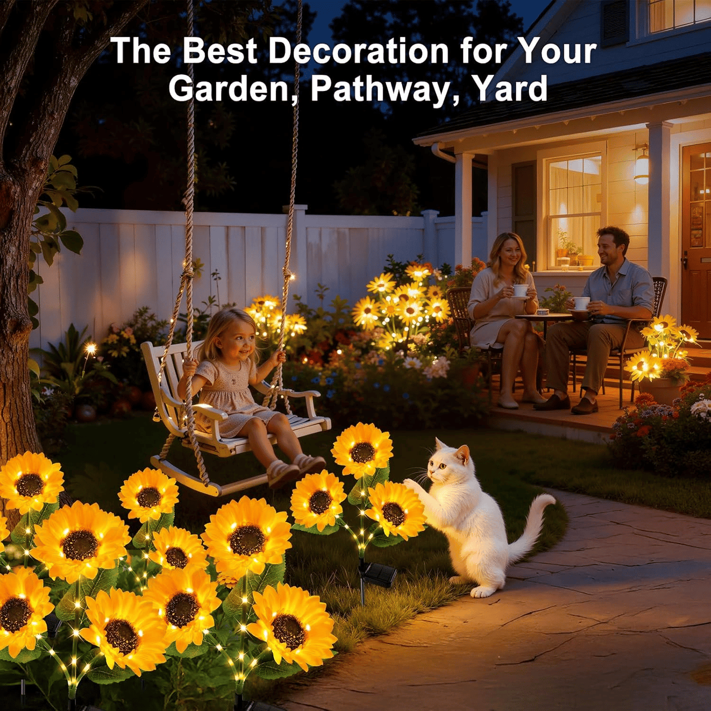 🌻Sunflower Solar Powered Lights for Garden（2PCS)