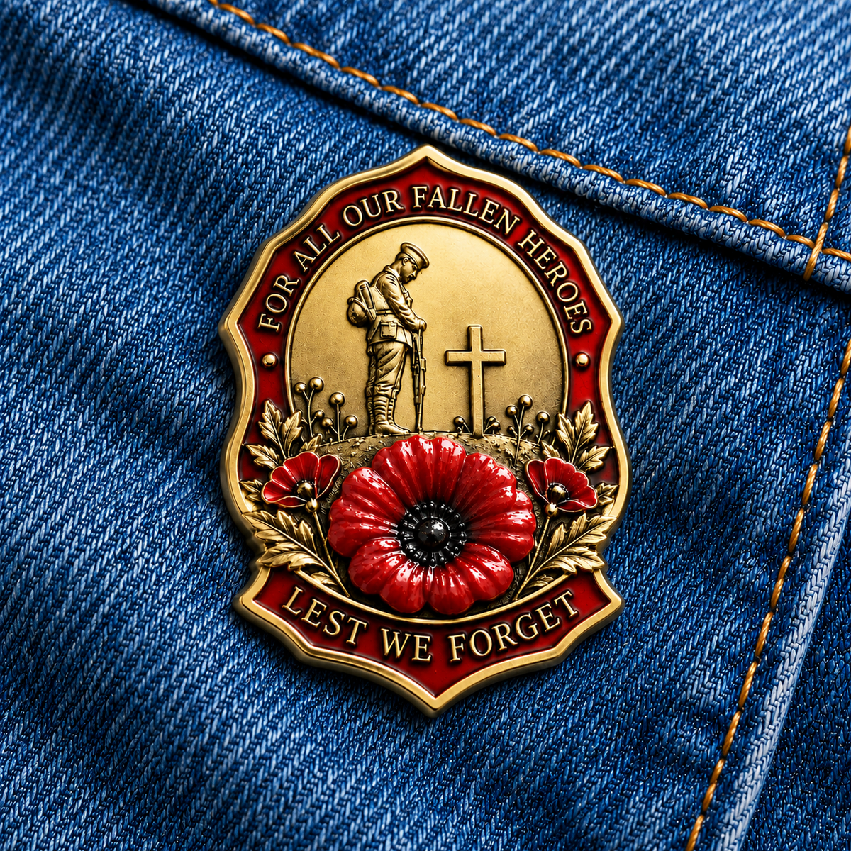 TopSpire® Limited Edition Red Poppy Remembrance Brooch – For All Our Fallen Heroes