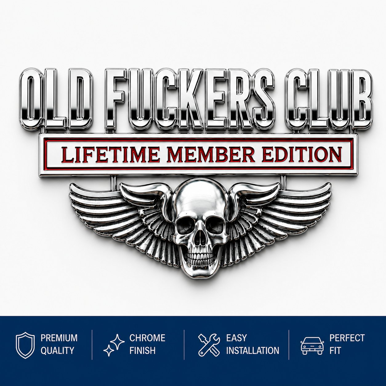 OLD F*CKERS CLUB Metal Car Emblem