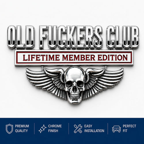 OLD F*CKERS CLUB Metal Car Emblem