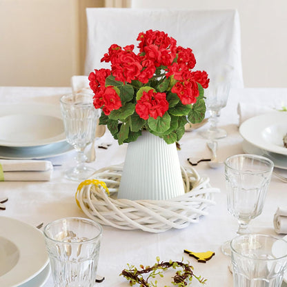 🌺8 Bundles UV Resistant Artificial Geraniums