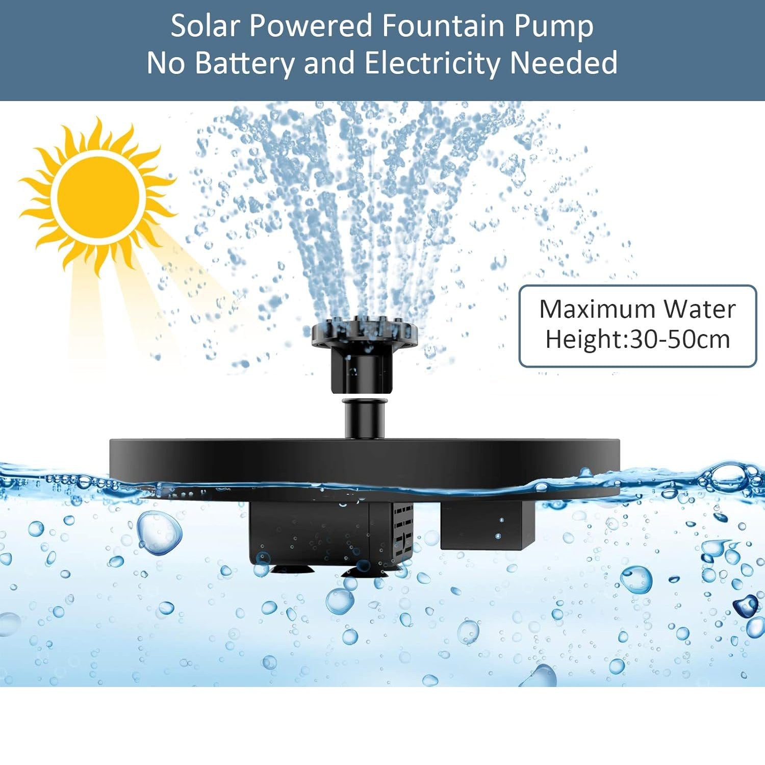🏆Flash Sale⚡Solar Bath Fountain with 6 Nozzle