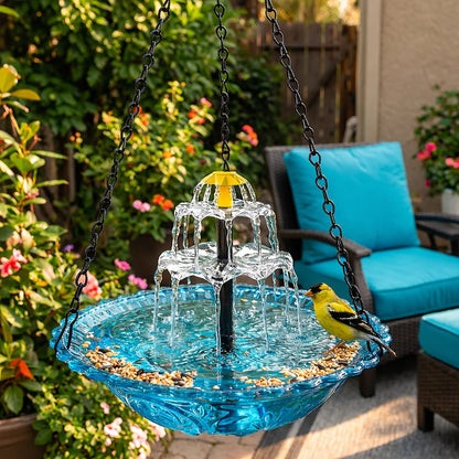 🌸Spring Promotion--Solar Powered Hanging Bird Bath Fountain
