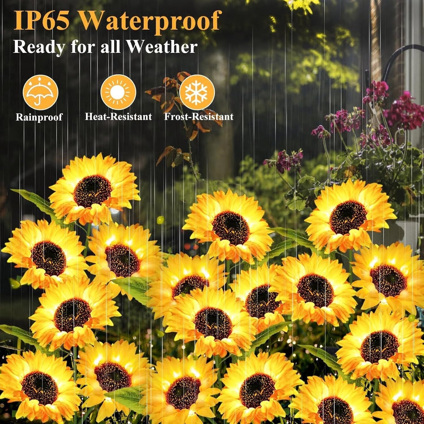 🌻Sunflower Solar Powered Lights for Garden（2PCS)