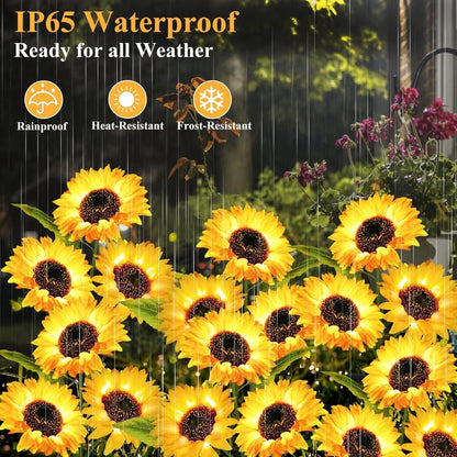 🌻Sunflower Solar Powered Lights for Garden（2PCS)