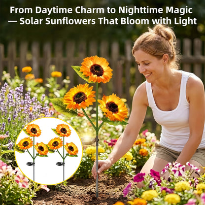 🌻Sunflower Solar Powered Lights for Garden（2PCS)