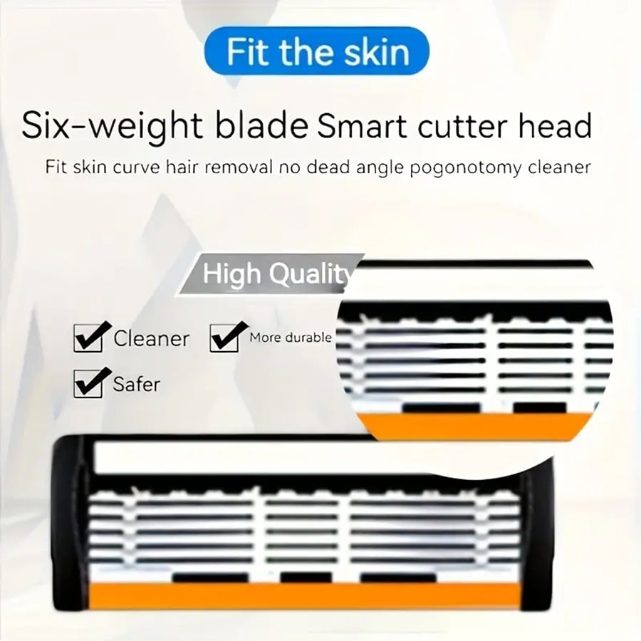 🔥Last Day Promotion 49% OFF-24/48Pcs Men's Razor Blade Replacement with Handle