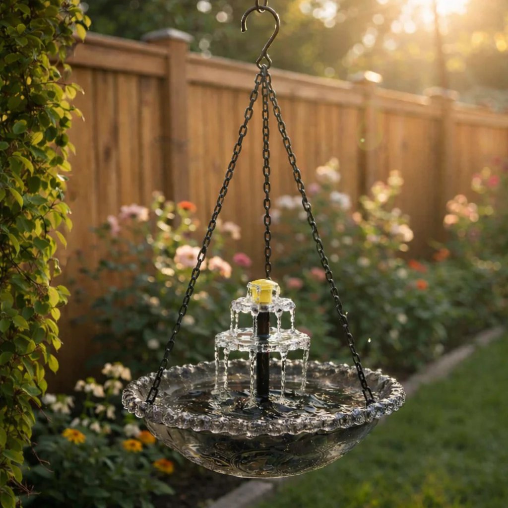 🌸Spring Promotion--Solar Powered Hanging Bird Bath Fountain