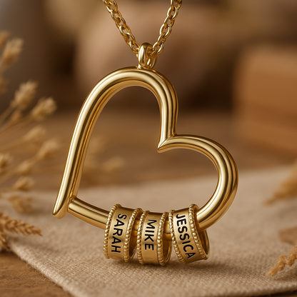 The Heart of Our Family - Personalized Beads Necklace
