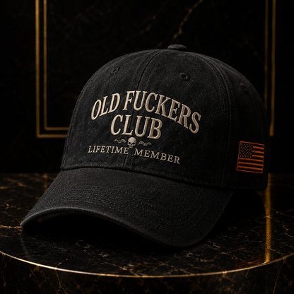 100% Bitter Old F*ckers Club Life Time Member Hat Perfect Gift For Dad Low Profile Dad Hat Pigment Dyed