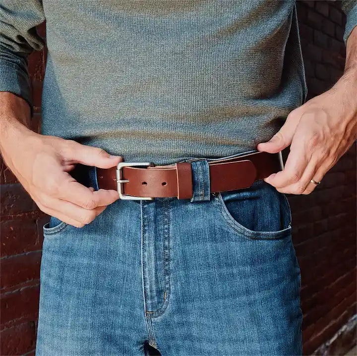 100% Handmade Full-Grain Buffalo Leather Belt for Men