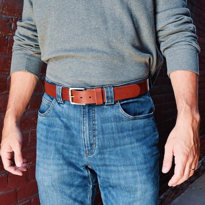 100% Handmade Full-Grain Buffalo Leather Belt for Men