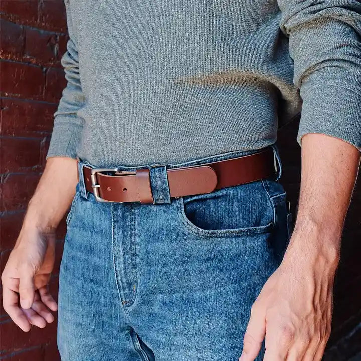 100% Handmade Full-Grain Buffalo Leather Belt for Men