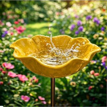 Neravio™ 🌟Last Day Promotion🎁Handmade Metal Flower Garden Stake Bird Bath