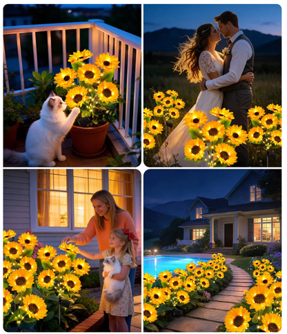 🌻Sunflower Solar Powered Lights for Garden（2PCS)