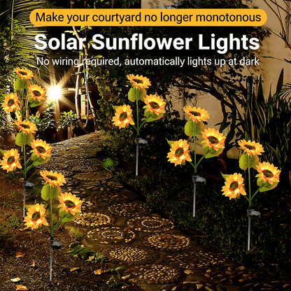 🌻Sunflower Solar Powered Lights for Garden（2PCS)