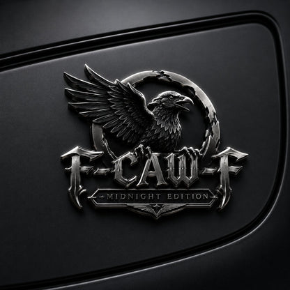 🦅 F-CAW-F "Midnight Edition" Metal Emblem - Premium Attitude Decal