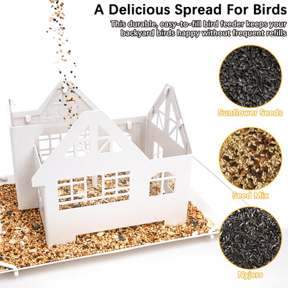 Solar‐Powered Hanging Bird Feeder with Glow – Sturdy Metal Hopper Design🌙🐦